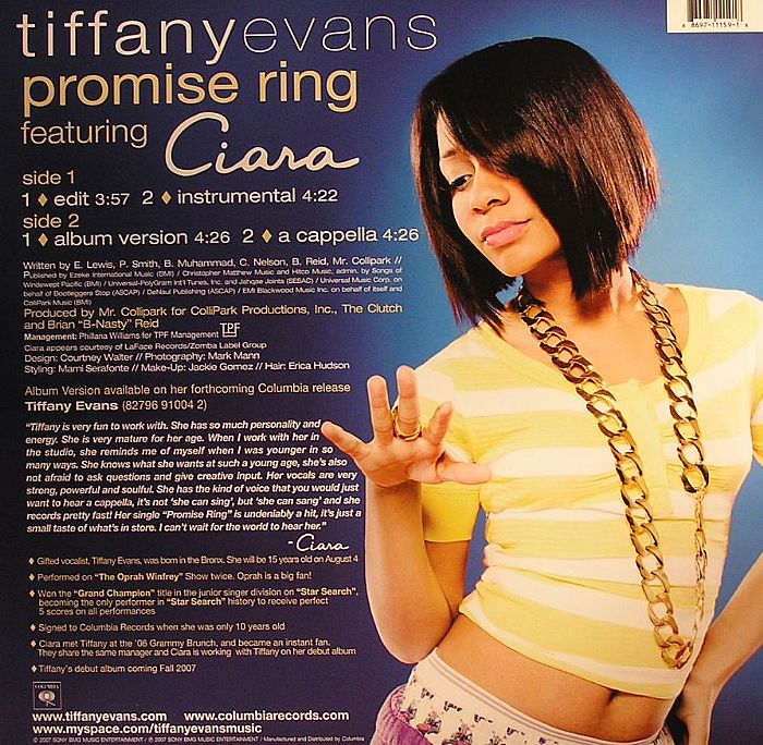 Tiffany EVANS feat CIARA Promise Ring vinyl at Juno Records.