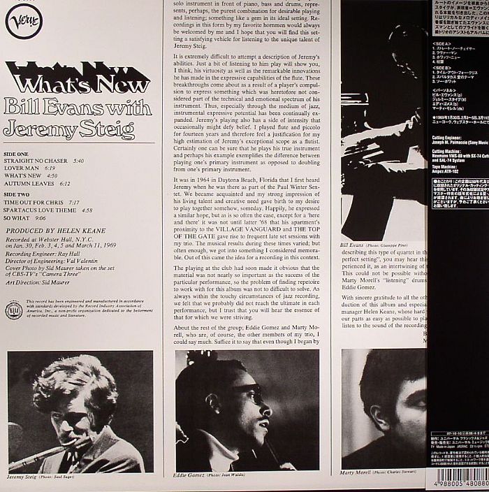 EVANS, Bill/JEREMY STEIG - What's New