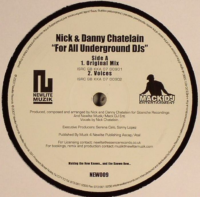NICK & DANNY CHATELAIN - For All Underground DJ's