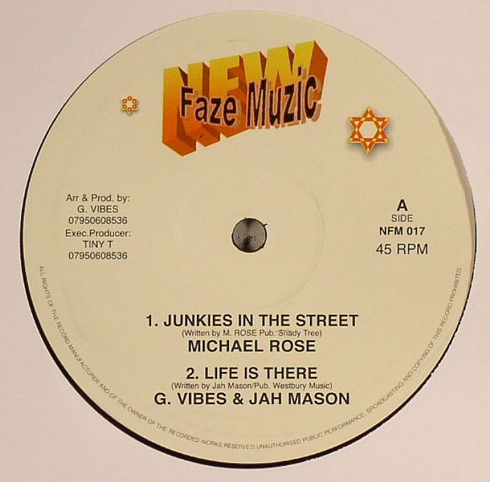 Michael Rose | G Vibes | Jah Mason | Tippa Irie | Kevin Reynolds – Junkies In The Street vinyl cover