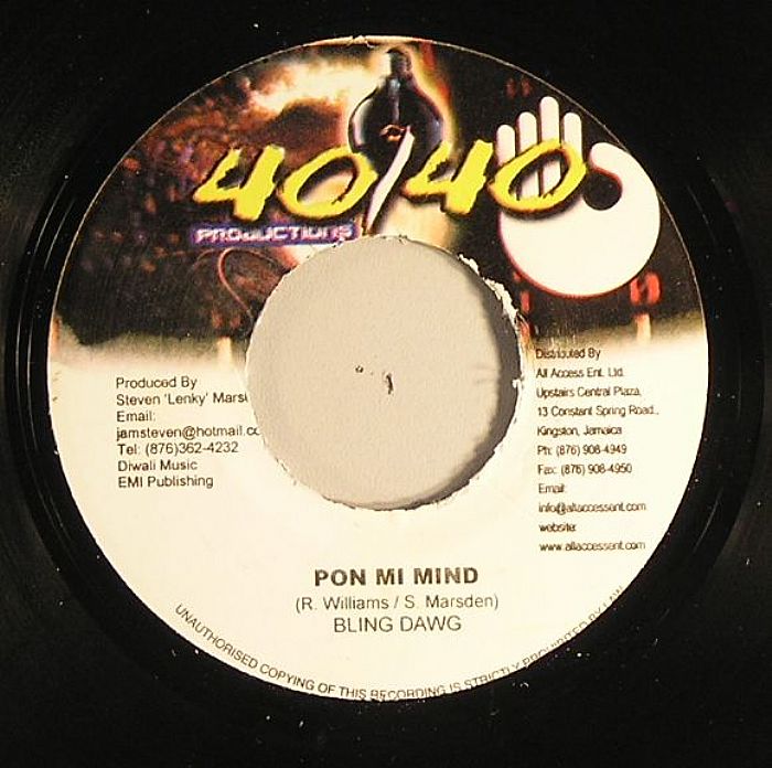 BLING DAWG/ZUMJAY Pon Mi Mind (Swazzi Riddim) vinyl at ...