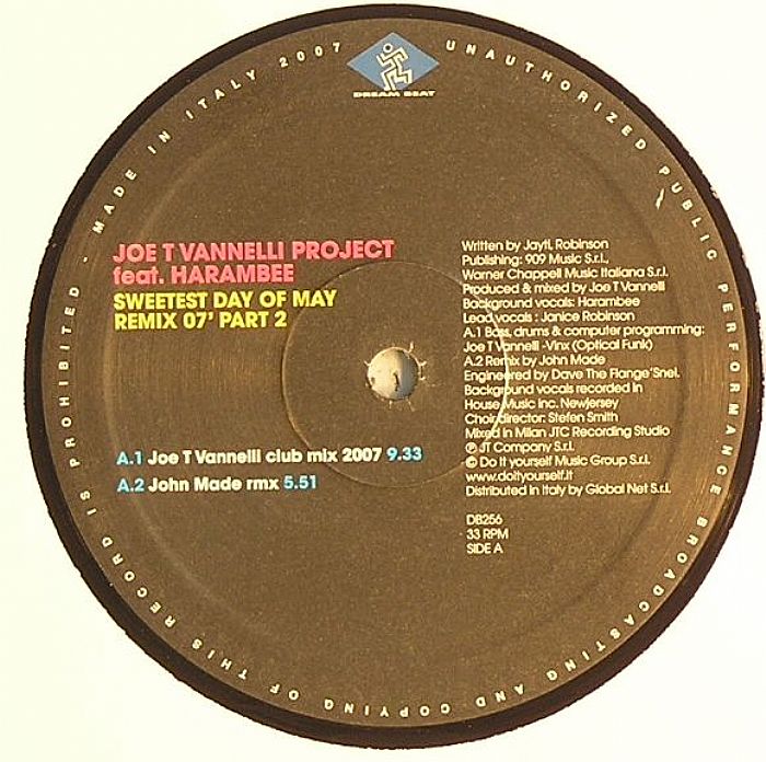 Joe T Vannelli Sweetest Day Of May