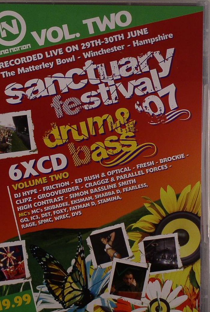 DJ HYPE/FRICTION/ED RUSH/FRESH/BROCKIE/CLIPS/GROOVERIDER/CRAGGZ & PARALLEL FORCES/HIGH CONTRAST/SIMON BASSLINE SMITHVARIOUS - One Nation Vol 2: Sanctuary Festival 2007  Recorded Live @ The Matterley Bowl, Winchester 29-30th June