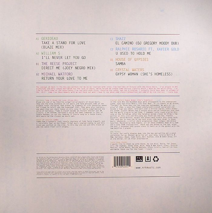 LITTLE LOUIE VEGA/VARIOUS - Back In The Box