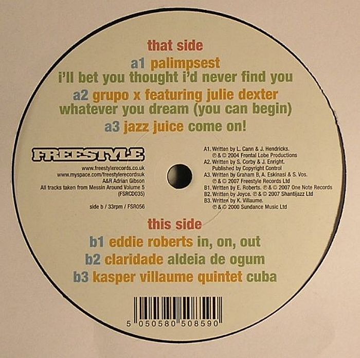 PALIMPSEST/GRUPO X feat JULIE DEXTER/JAZZ JUICE/EDDIE ROBERTS/CLARIDADE/KASPER VILLAUME QUINTET - Messin Around Vol 5