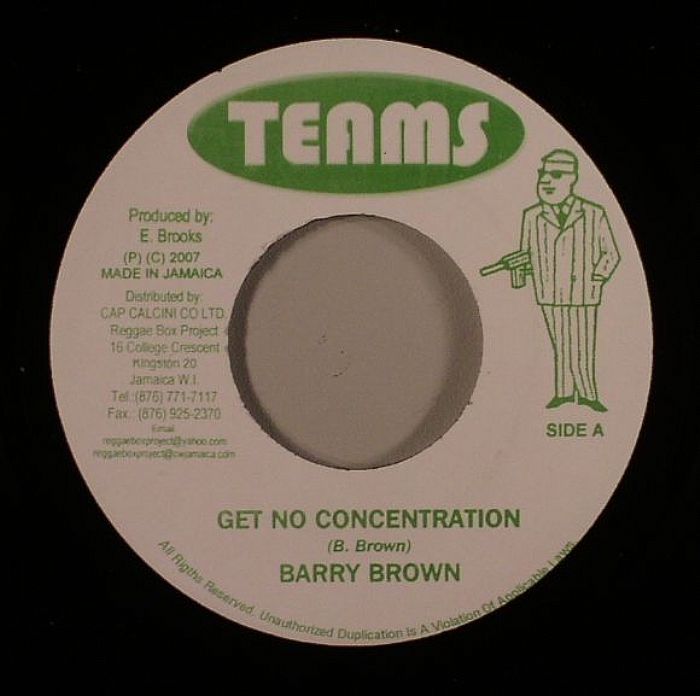 BROWN, Barry/MIKE BROOKS - Get No Concentration (Zion Gate Riddim)