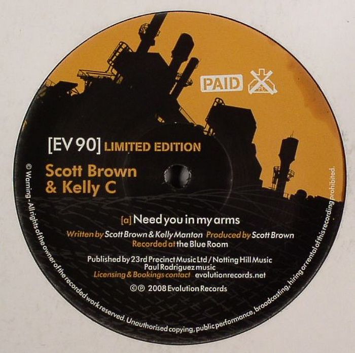 BROWN, Scott/KELLY C - Need You In My Arms