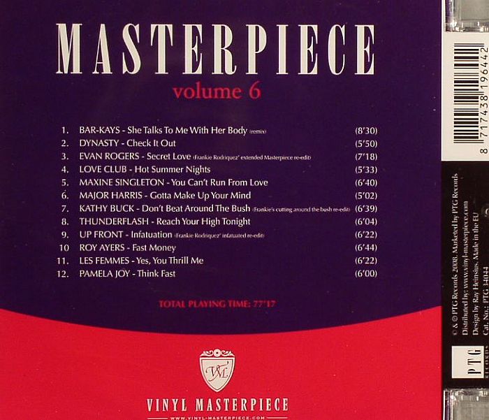 VARIOUS - Masterpiece Volume 6:The Ultimate Disco Funk Collection CD at ...