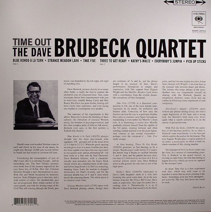 DAVE BRUBECK QUARTET, The - Time Out (180 gram vinyl LP)