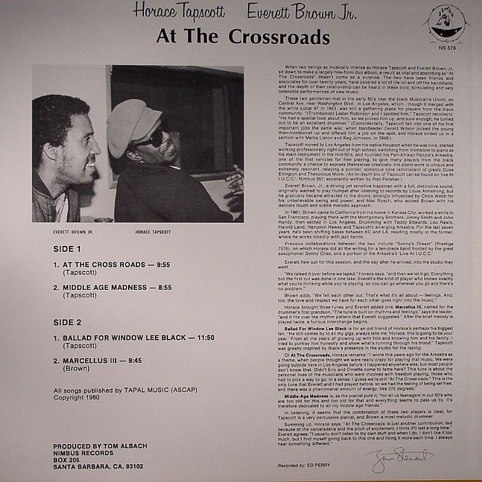 TAPSCOTT, Horace/EVERETT BROWN JR - At The Crossroads