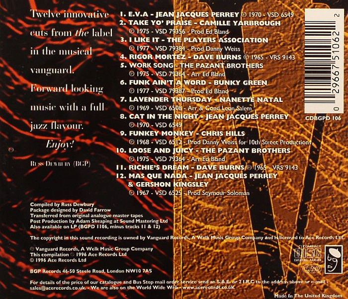 VARIOUS - BGP Presents The Vanguard Experience: I Like It