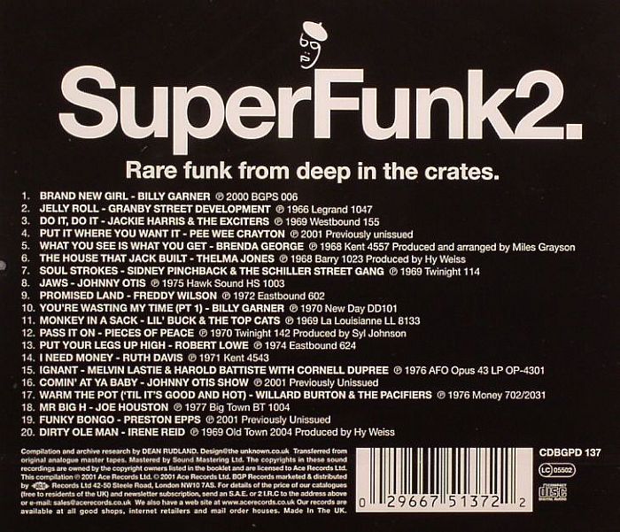 VARIOUS - Super Funk 2 :Rare Funk From Deep In The Crates