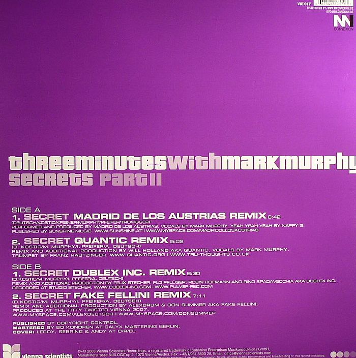 MADRID DE LOS AUSTRIAS/QUANTIC/DUBLEX INC/FAKE FELLINI - Three Minutes With Marc Murphy: Secrets Part 2