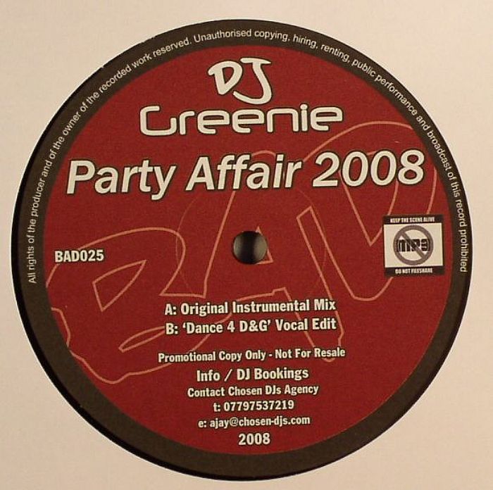 DJ GREENIE - Party Affair 2008