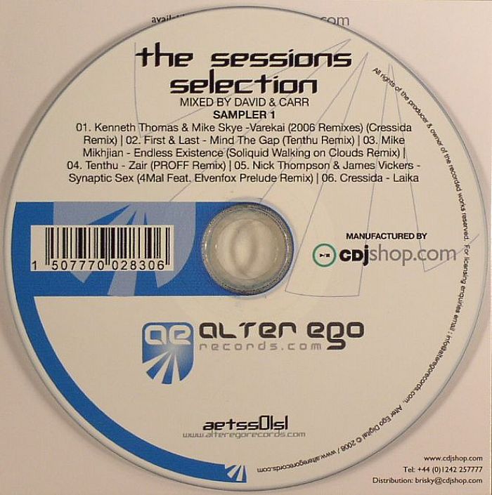 DAVID & CARR/KENNETH THOMAS/MIKE SKYE/FIRST & LAST/MIKE MIKHJIAN/NICK THOMPSON/JAMES VICKERS/CRESSIDA - The Sessions Selection Sampler 1