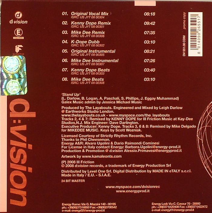 LAYABOUTS, The feat J KEY/SHOLA PHILLIPS - Stand Up