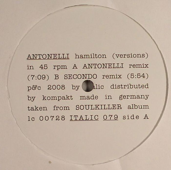 ANTONELLI - Hamilton (Versions)