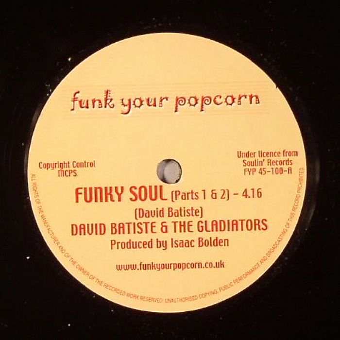 BATISTE, David/THE GLADIATORS - Funky Soul (parts 1 & 2)