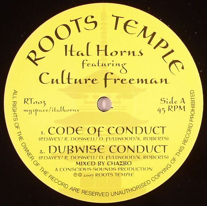 ITAL HORNS feat CULTURE FREEMAN - Code Of Conduct