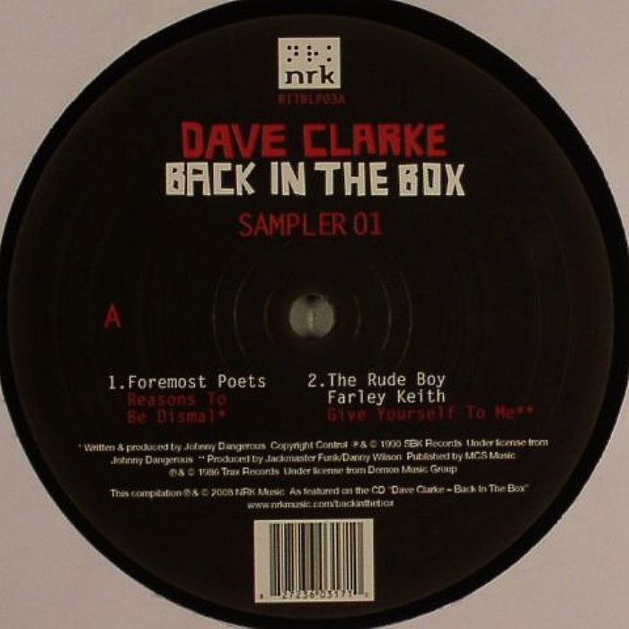 CLARKE, Dave/FOREMOST/THE RUDE BOY/FARLEY KEITH/BAM BAM/RALPHI ROSARIO - Back In The Box Sampler 01