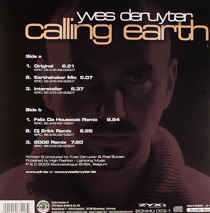 DERUYTER, Yves - Calling Earth