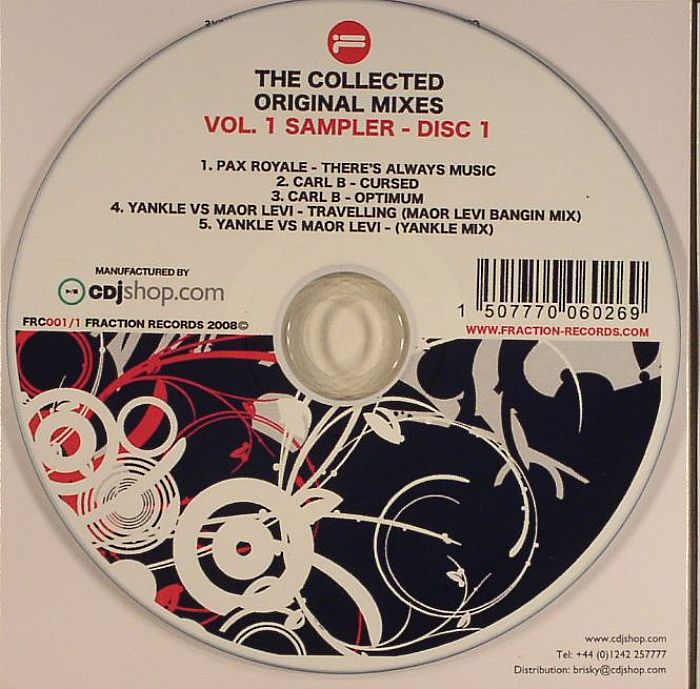 PAX ROYALE/CARL B/YANKLE vs MAOR LEVI - The Collected Original Mixes Vol 1: Sampler Disc 1