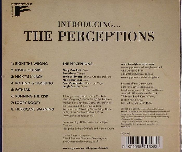 PERCEPTIONS, The - Introducing The Perceptions