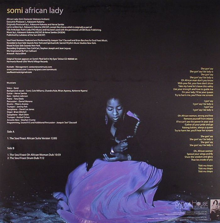 SOMI - African Lady (Soulfeast 12" Mixes)