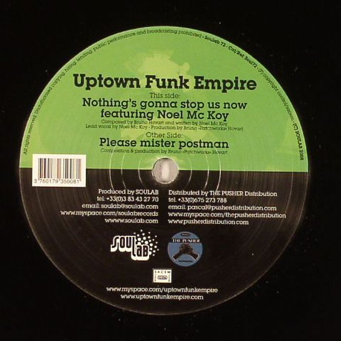 UPTOWN FUNK EMPIRE feat NOEL MCKOY - Nothing's Gonna Stop Us Now