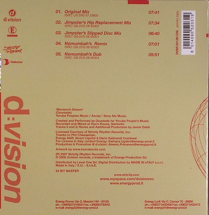 Osunlade Momma's Groove Jimpster's Slipped Disc Mix