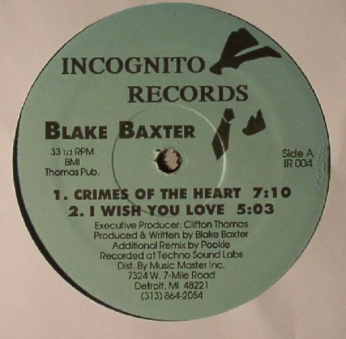 BAXTER, Blake - Crimes Of The Heart (warehouse find: slight sleeve wear)