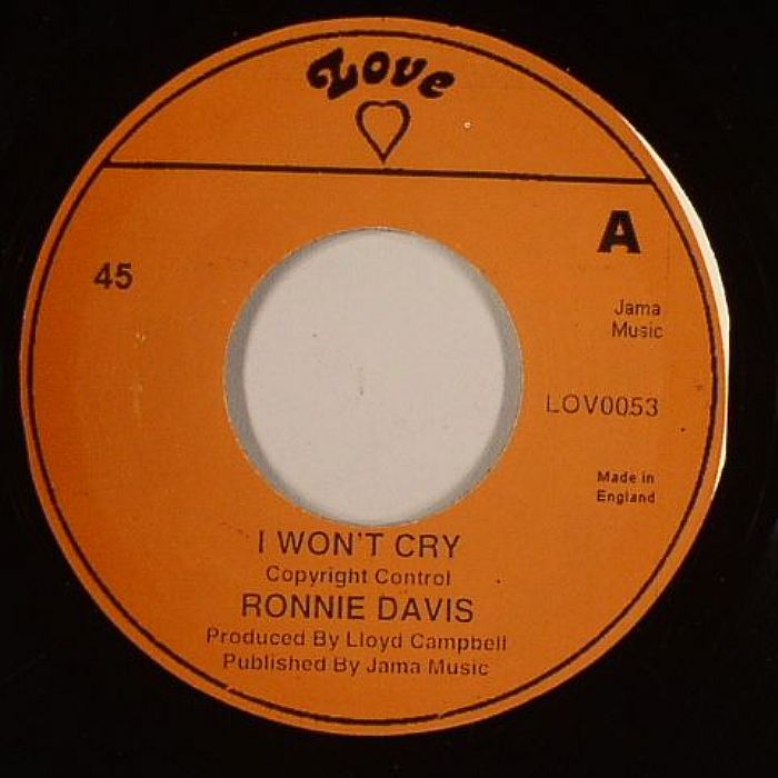 Ronnie Davis I Won T Cry