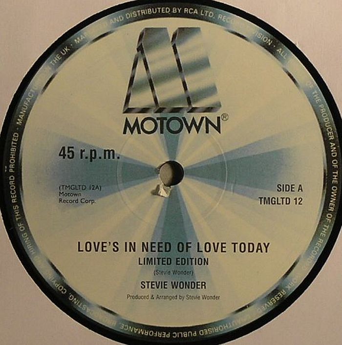 WONDER, Stevie - Love's In Need Of Love Today