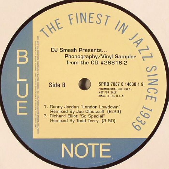 BELDEN, Bob feat CASSANDRA WILSON/DIANNE REEVES/ST GERMAIN/RONNY JORDAN/RICHARD ELLIOT - DJ Smash Presents Phonography Vinyl Sampler
