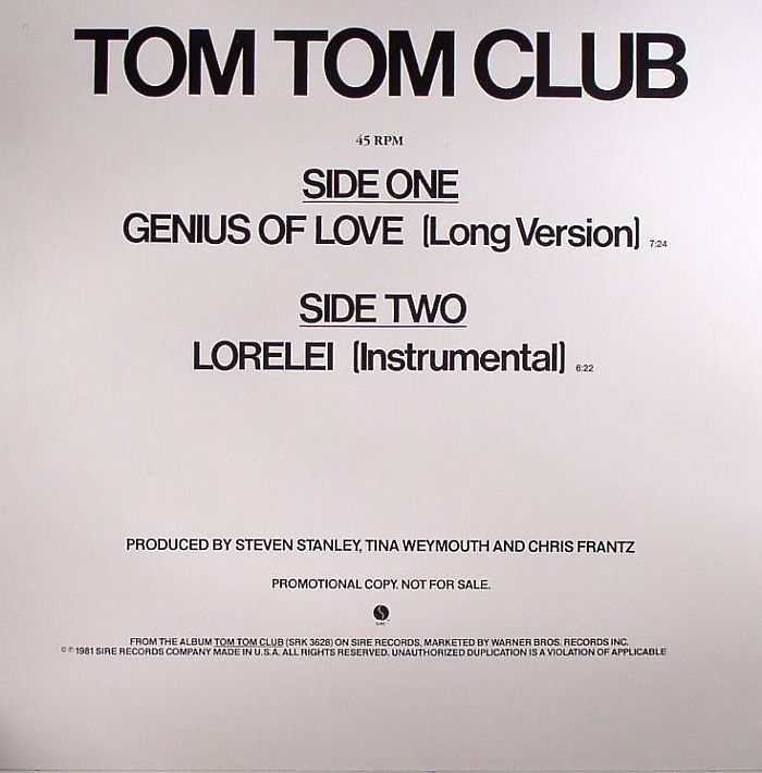TOM TOM CLUB - Genuis Of Love