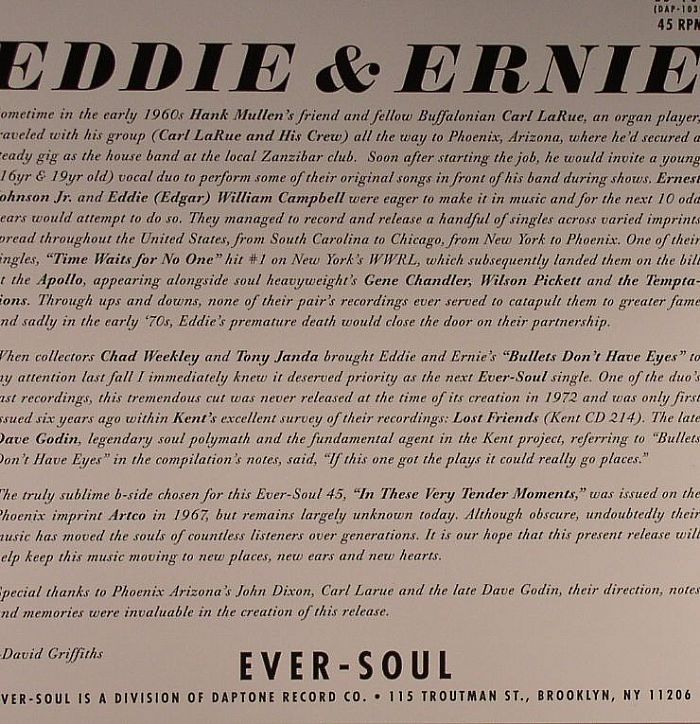 EDDIE/ERNIE - Bullets Don't Have Eyes