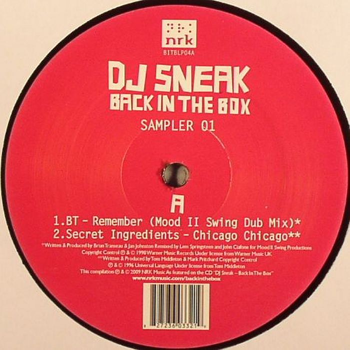 DJ SNEAK/BT/SECRET INGREDIENTS/I:CUBE/IAN POOLEY - Back In The Box Sampler 01