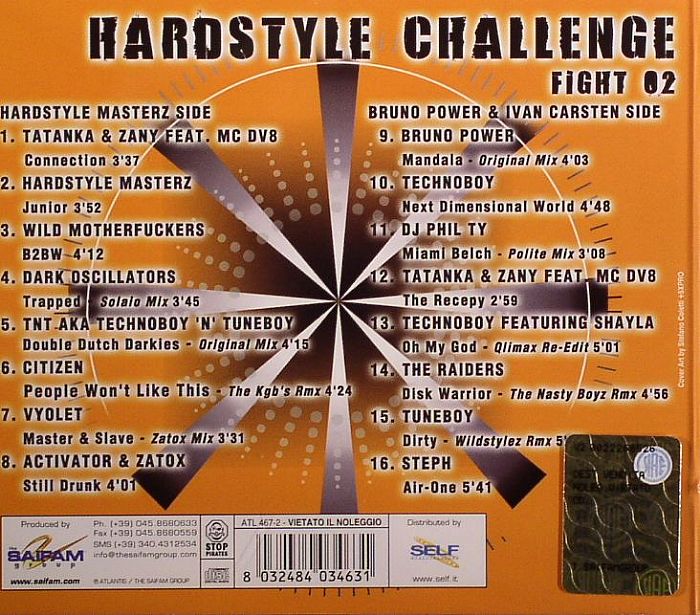 HARDSTYLE MASTERZ/BRUNO POWER/IVEN CARSTEN/VARIOUS - Hardstyle Challenge Fight 02