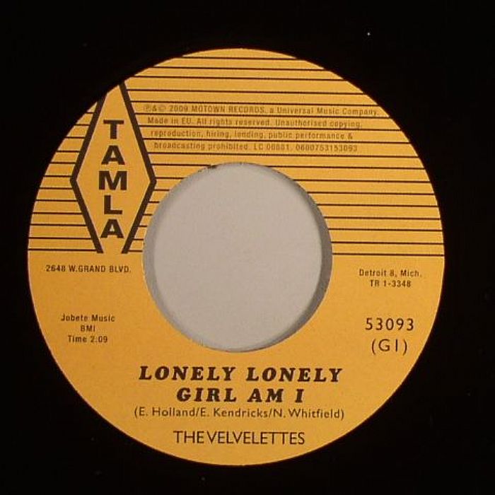 VELVELETTES, The/THE MARVELETTES - Lonely Lonely Girl I Am