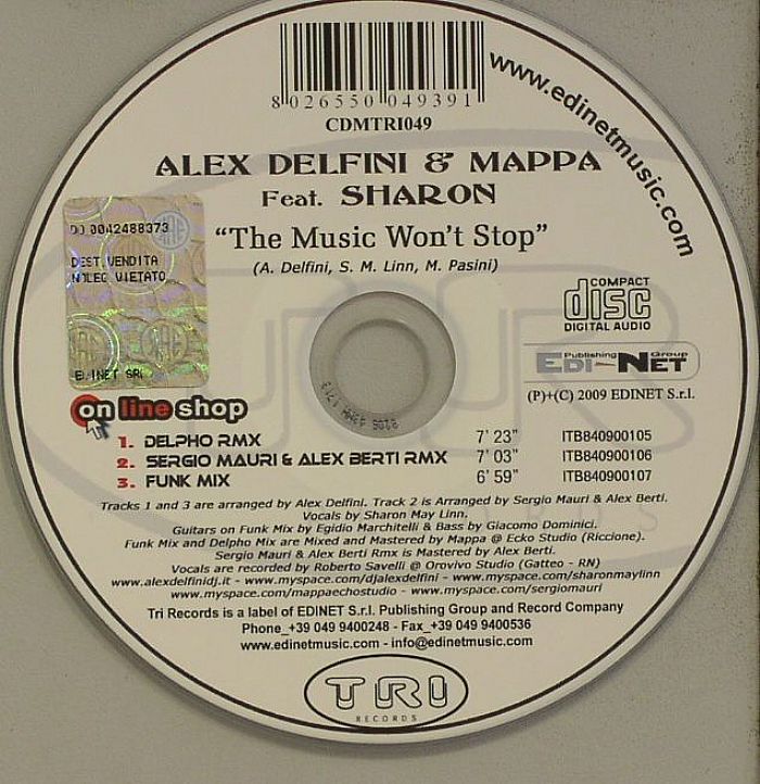 DELFINI, Ailex/MAPPA feat SHARON - The Music Won't Stop