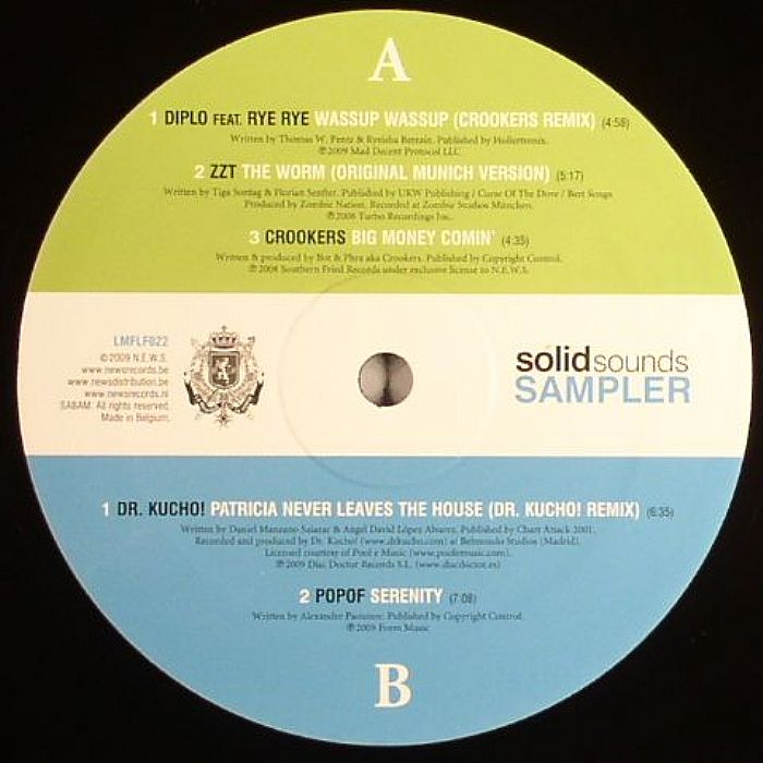 DIPLO feat RYE RYE/ZZT/CROOKERS/DR KUCHO!/POPOF - Solid Sounds Sampler
