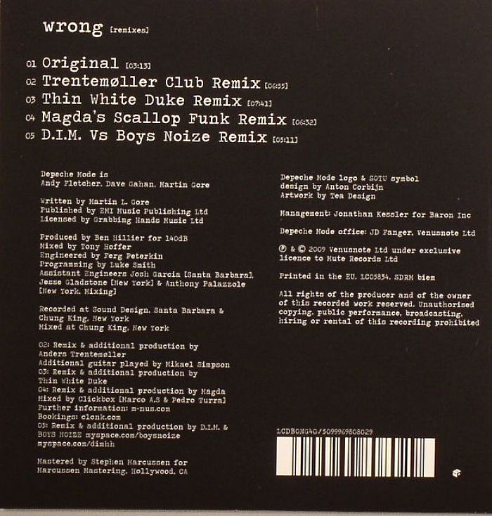 DEPECHE MODE - Wrong