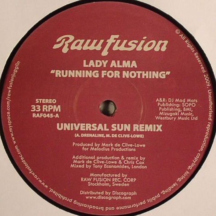 LADY ALMA - Running For Nothing (remixes)