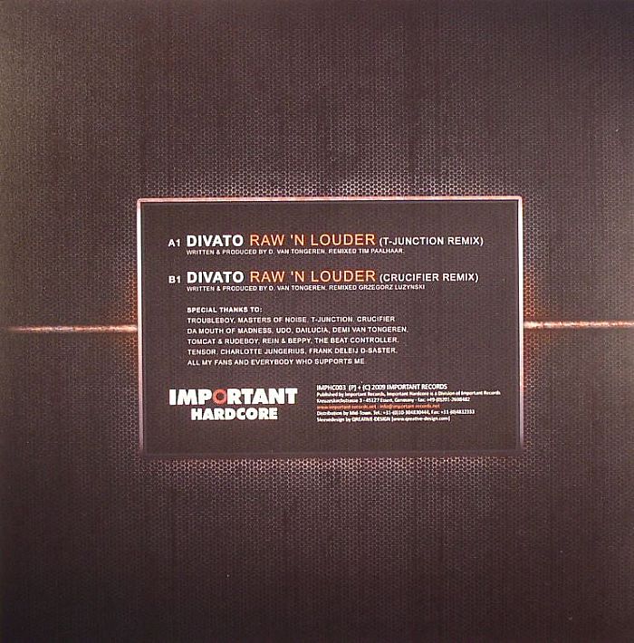 DIVATO feat MC DA MOUTH OF MADNESS - Raw N Louder Remix EP