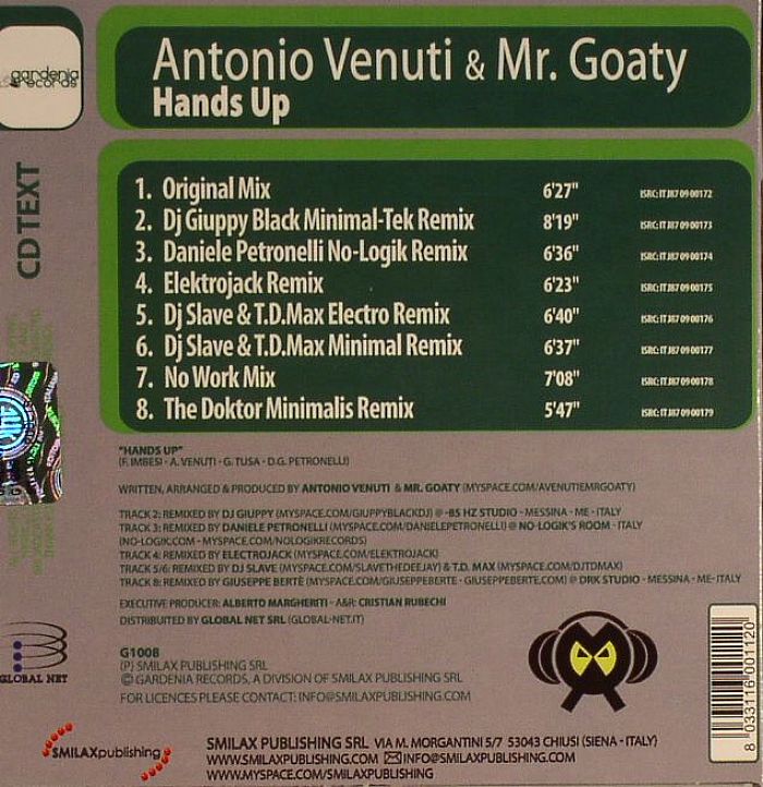 Antonio Venuti and Mr. Goaty Hands Up Antonio Venuti and Mr. Goaty Hands Up