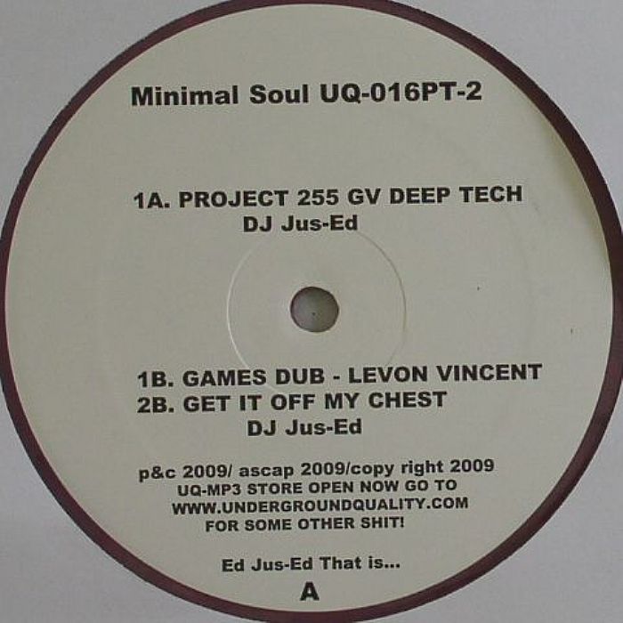 DJ JUS ED/LEVON VINCENT - Minimal Soul Part 2