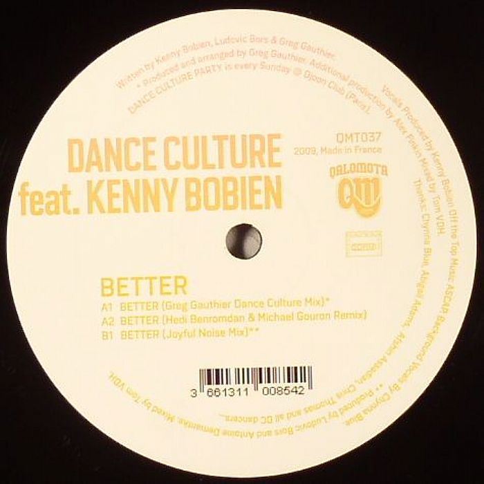DANCE CULTURE feat KENNY BOBIEN - Better