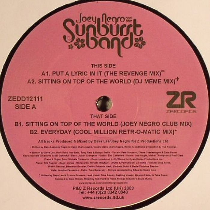 NEGRO, Joey/THE SUNBURST BAND - Put A Lyric In It (The Revenge mix)