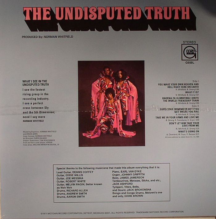 UNDISPUTED TRUTH, The - Face To Face With The Truth