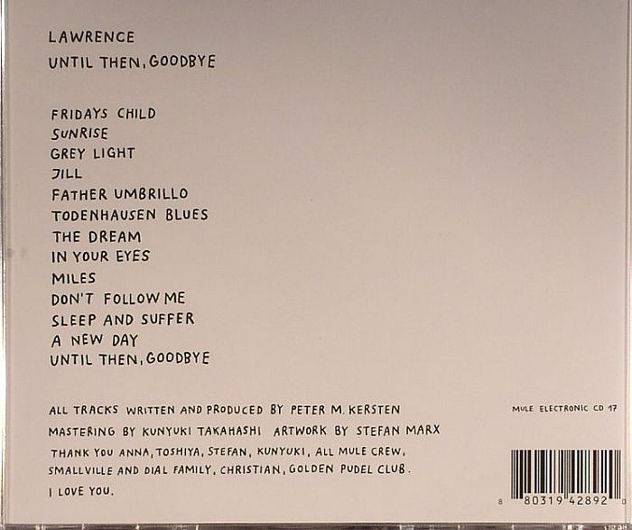 LAWRENCE - Until Then Goodbye